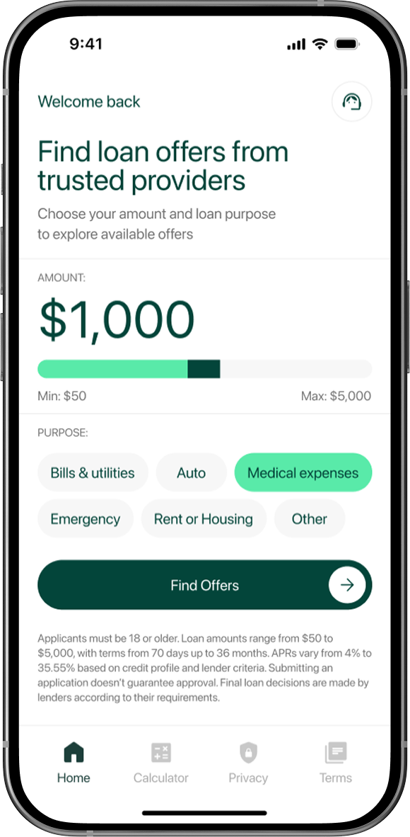 REI LoanDoc app home screen